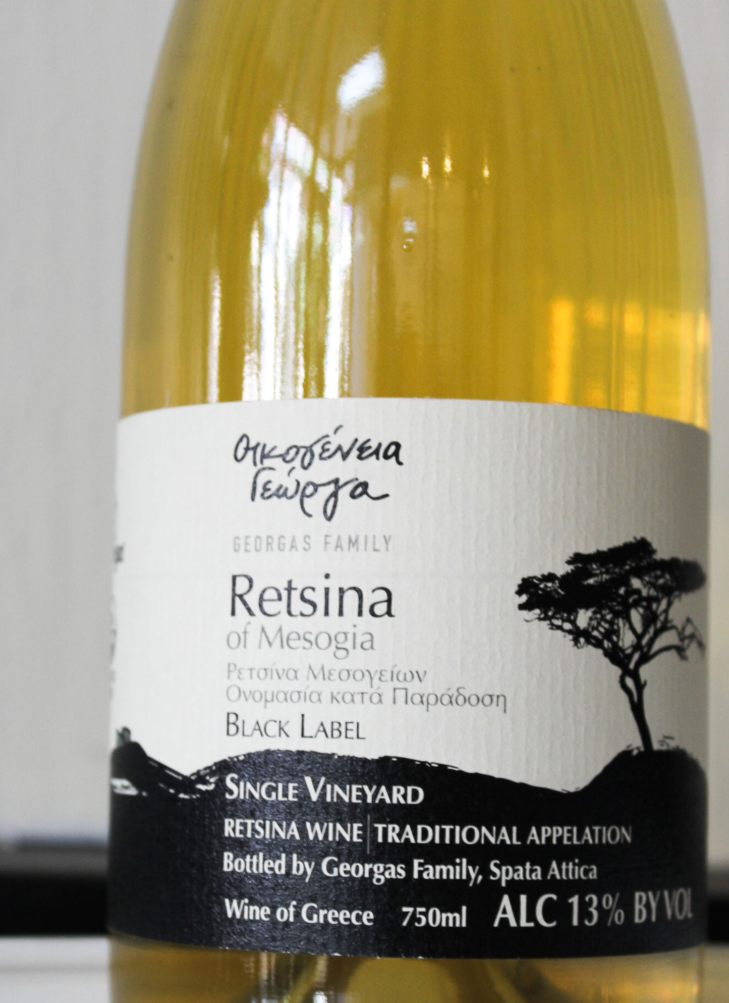 Georgas Family Retsina of Mesogia Traditional Black Label