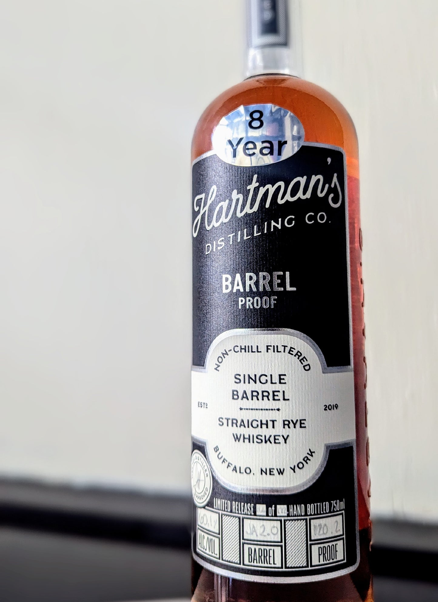 Hartmans Single Barrel Barrel Proof Rye Whiskey JA2.0